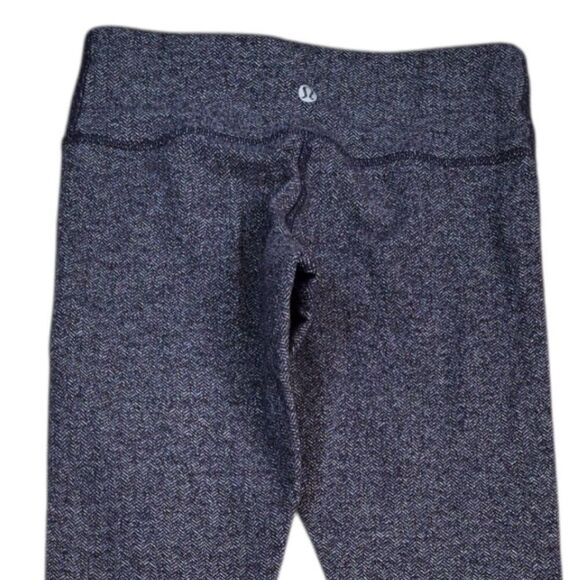 Lululemon Women's Wunder Under Black Herringbone Yoga Gym Leggings Pants Sz 4 - Picture 6 of 8